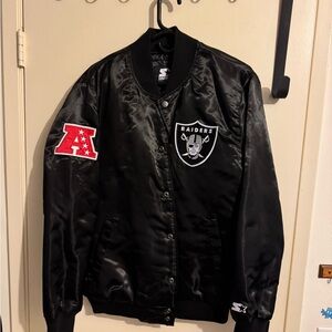 STARTER Black Raiders Satin Jacket